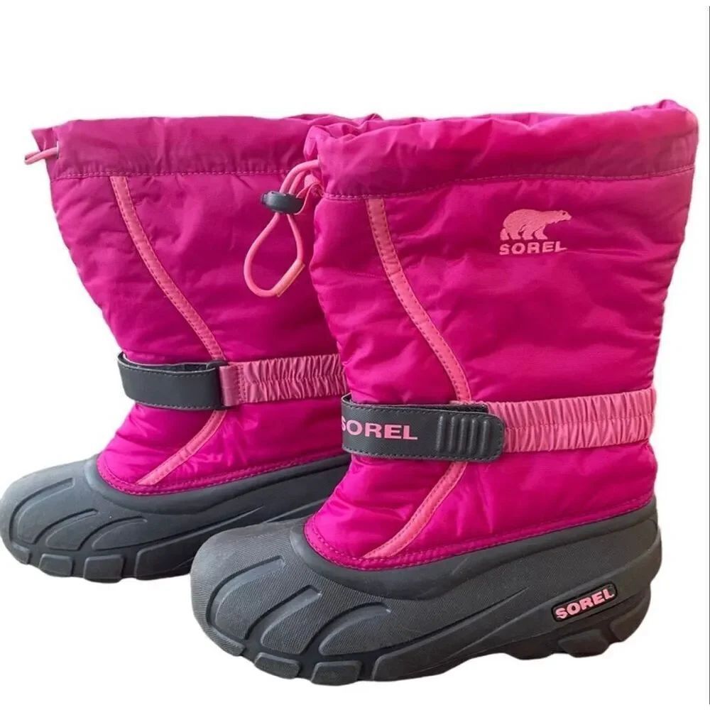 Sorel Big Kids Size 4 Flurry Boots Blooming Pink Winter Snow Waterproof Thermal